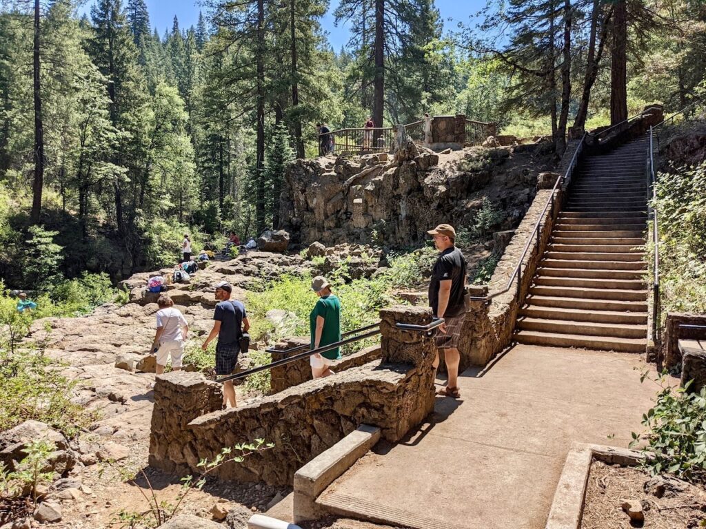 staircase from Lower Falls viewpoint Shasta-Trinity National Forest Northern California