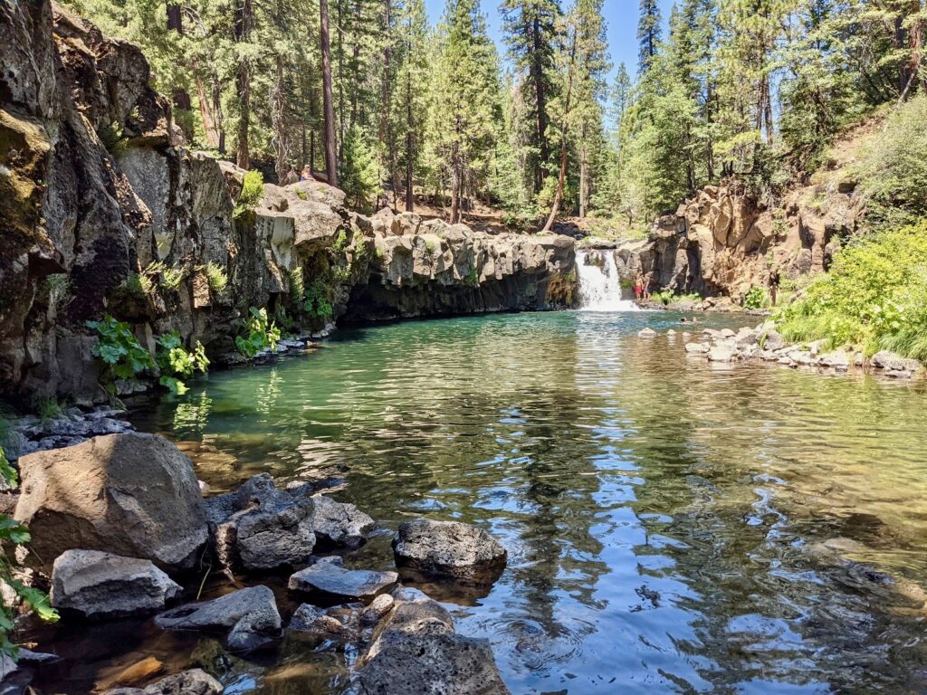 beautiful Lower Falls McCloud River California best swimming holes