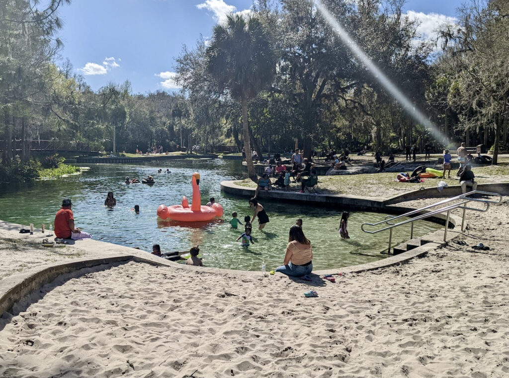 Kelly Park children's pool swimming sandy beach