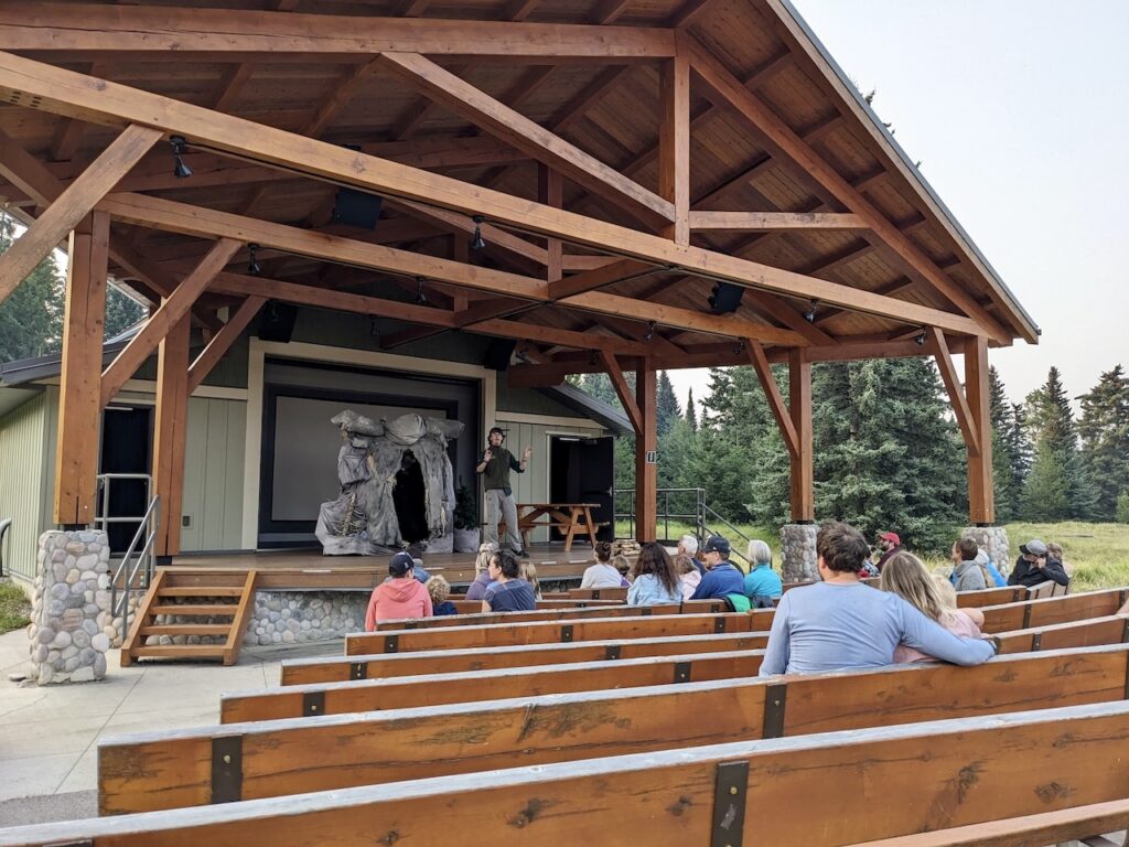 evening campground show Jasper National Park amphitheatre