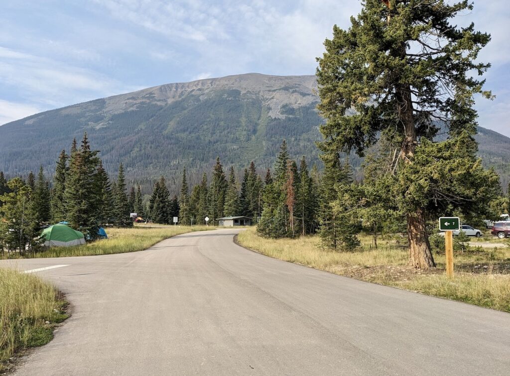 Whistlers Campground road and Whistlers Peak Canadian Rockies