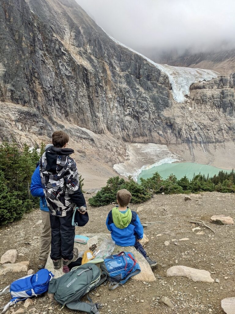 Edith Cavell and Angel Glacier hiking with kids Jasper National Park