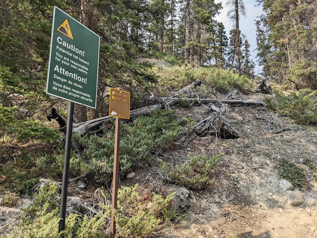 steep and eroded trail in Banff National Park