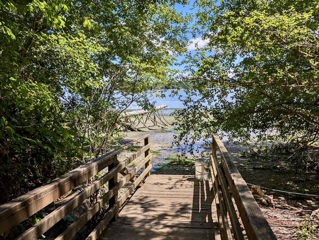 Harstine Island State park beach trail bridge Washington