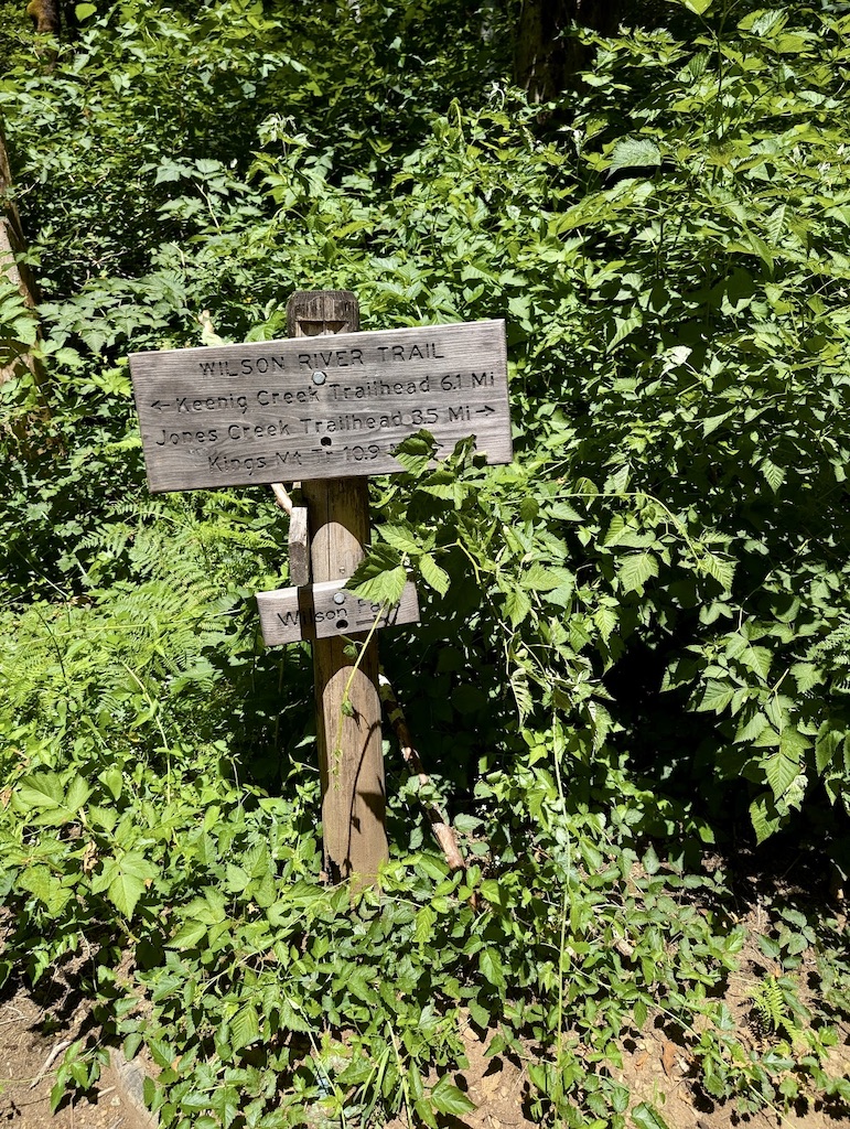 Wilson River Trail sign Oregon hiking